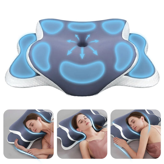 Vitalia Comfort Ergonomic Pillow – Premium Support for Neck and Cervical Spine – Enjoy Deep Sleep in Any Position.