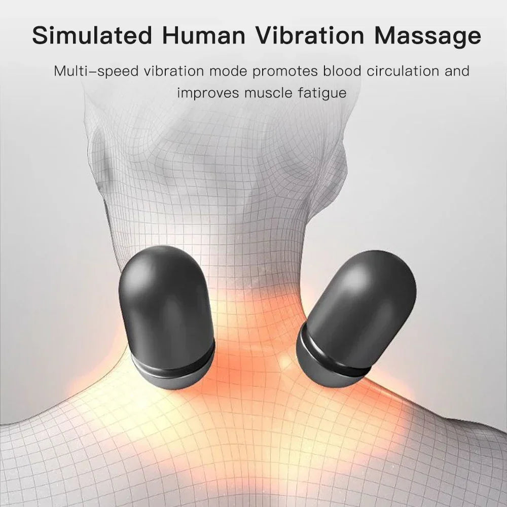 3-in-1 Cervical Massage Pillow with Therapeutic Heat: Relieves Shoulder Pain and Provides Deep Tissue Pain Relief.