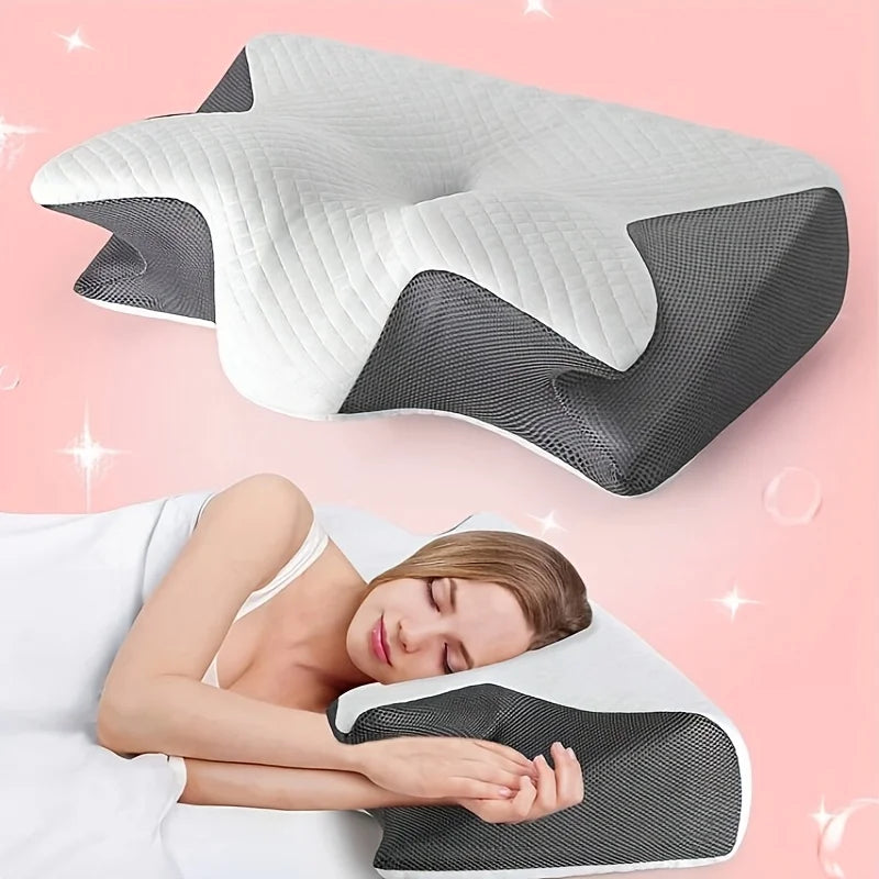 Vitalia Comfort Ergonomic Pillow – Premium Support for Neck and Cervical Spine – Enjoy Deep Sleep in Any Position.