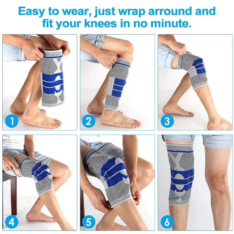 Medical Knee Brace with Support and Compression Sleeve — Aids Joint Recovery and Arthritis Pain Relief; Ideal for Running, Training, and Sports