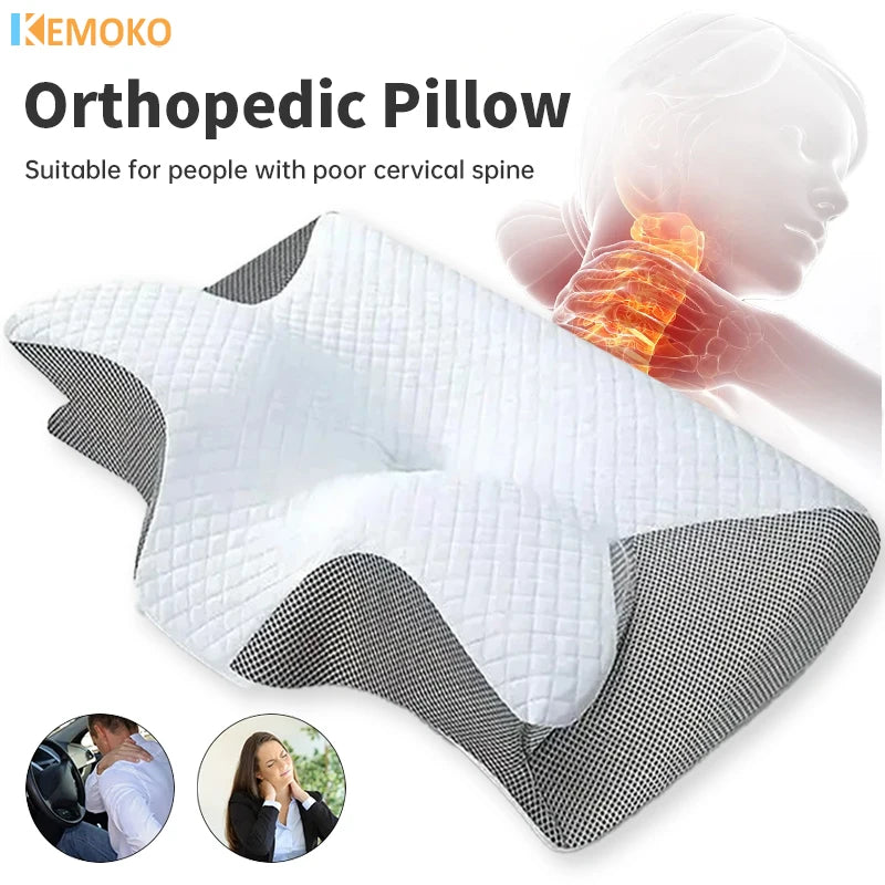 Vitalia Comfort Ergonomic Pillow – Premium Support for Neck and Cervical Spine – Enjoy Deep Sleep in Any Position.