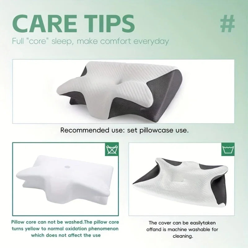 Vitalia Comfort Ergonomic Pillow – Premium Support for Neck and Cervical Spine – Enjoy Deep Sleep in Any Position.