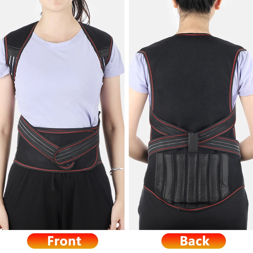 Chaleco calefactor de turmalina 118, terapia magnética, Corrector de postura de cintura, espalda y hombros, soporte Lumbar para columna vertebral, alivio del dolor