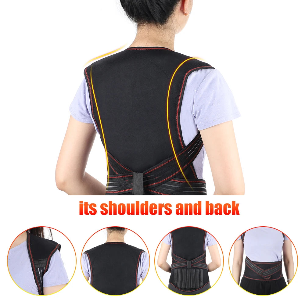 Chaleco calefactor de turmalina 118, terapia magnética, Corrector de postura de cintura, espalda y hombros, soporte Lumbar para columna vertebral, alivio del dolor