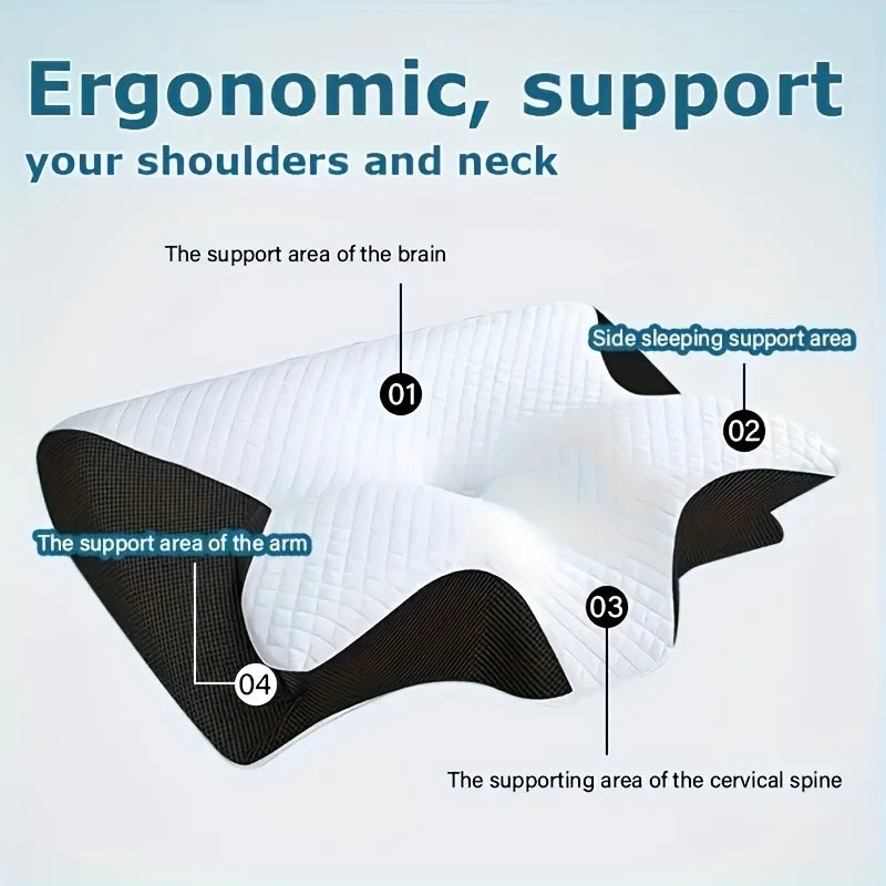 Vitalia Comfort Ergonomic Pillow – Premium Support for Neck and Cervical Spine – Enjoy Deep Sleep in Any Position.