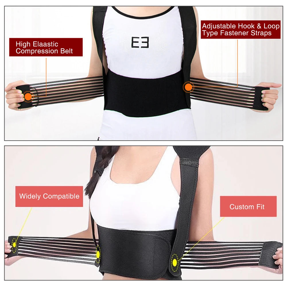 Chaleco calefactor de turmalina 118, terapia magnética, Corrector de postura de cintura, espalda y hombros, soporte Lumbar para columna vertebral, alivio del dolor