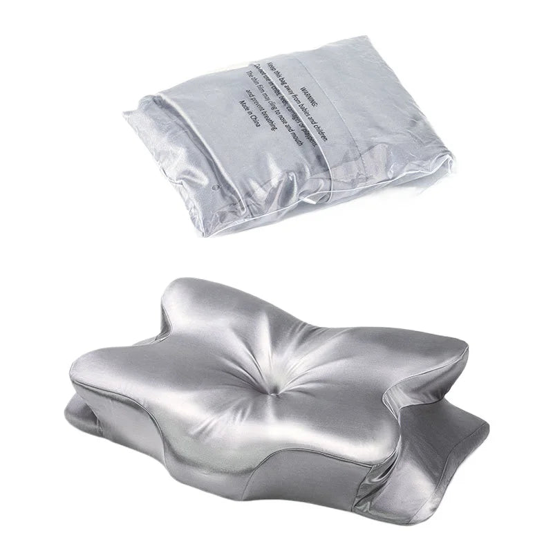 Funda de almohada de seda de hielo para pelo y piel, funda de almohada en forma de mariposa para almohada de mariposa, funda de almohada minimalista