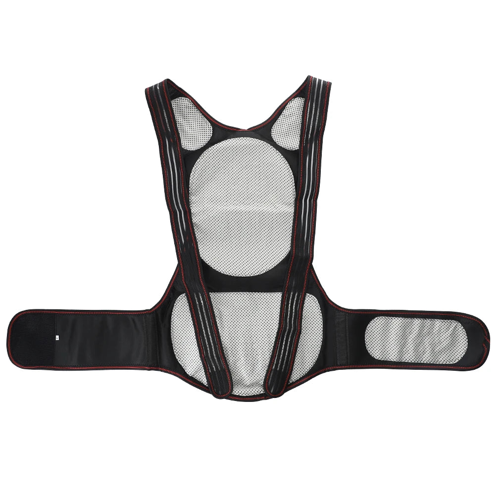 Chaleco calefactor de turmalina 118, terapia magnética, Corrector de postura de cintura, espalda y hombros, soporte Lumbar para columna vertebral, alivio del dolor
